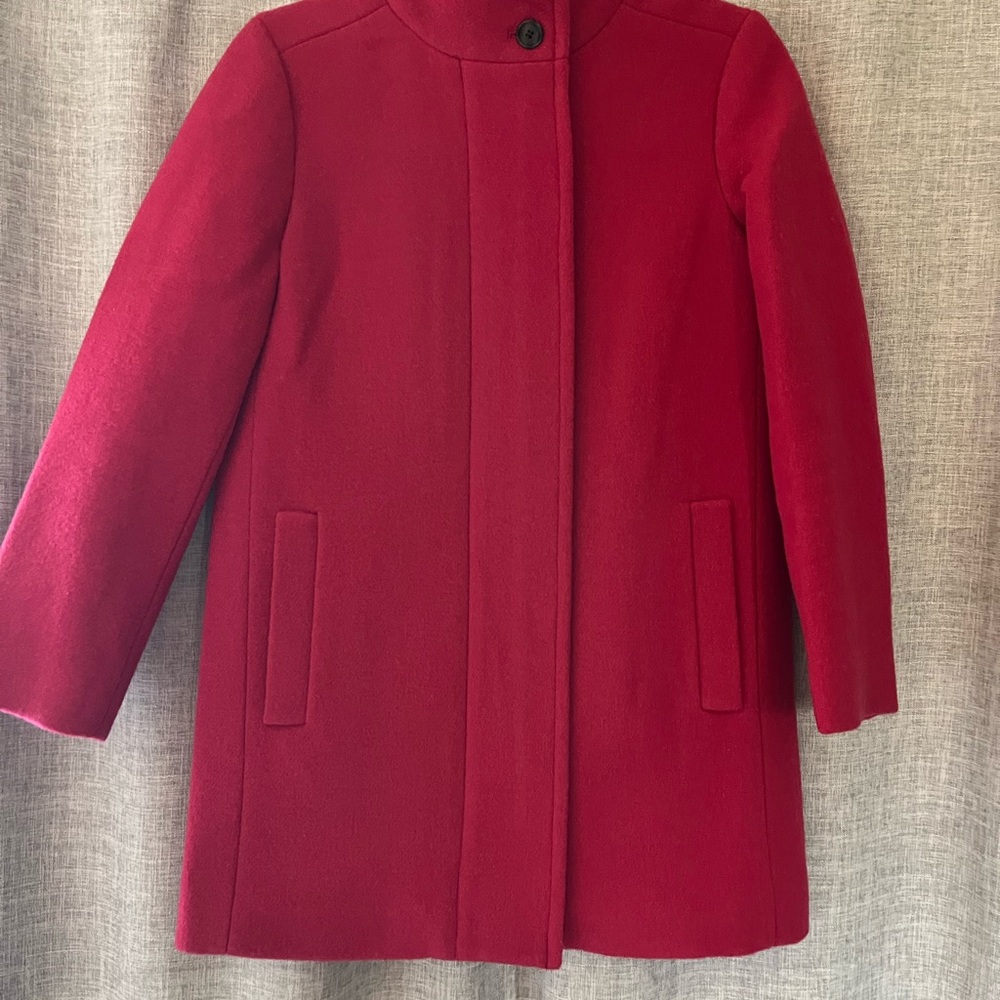 J. Crew Petite City Coat with Button Neck